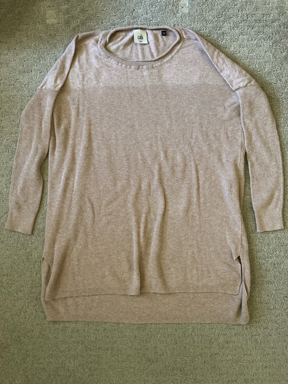 CAbi mauve-pink cotton Play Pullover sweater, XXS